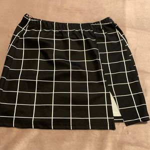 Black and White Stripped Shein Skirt